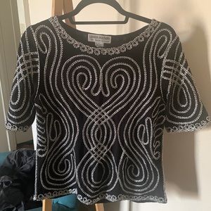 Shiny embroidered t-shirt! Super comfy! Lauren Michelle.